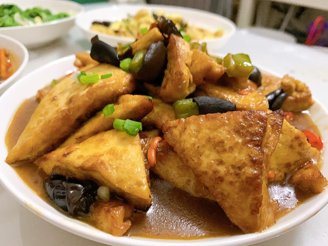 焖煎豆腐