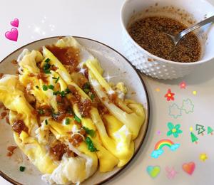 家庭/留学生平底锅简易版早餐摊鸡蛋肠粉的做法 步骤9