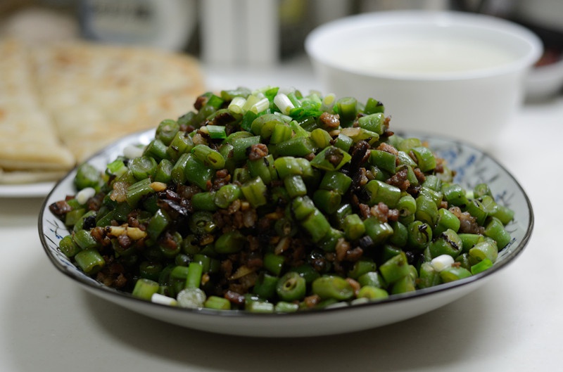 榄菜肉末四季豆