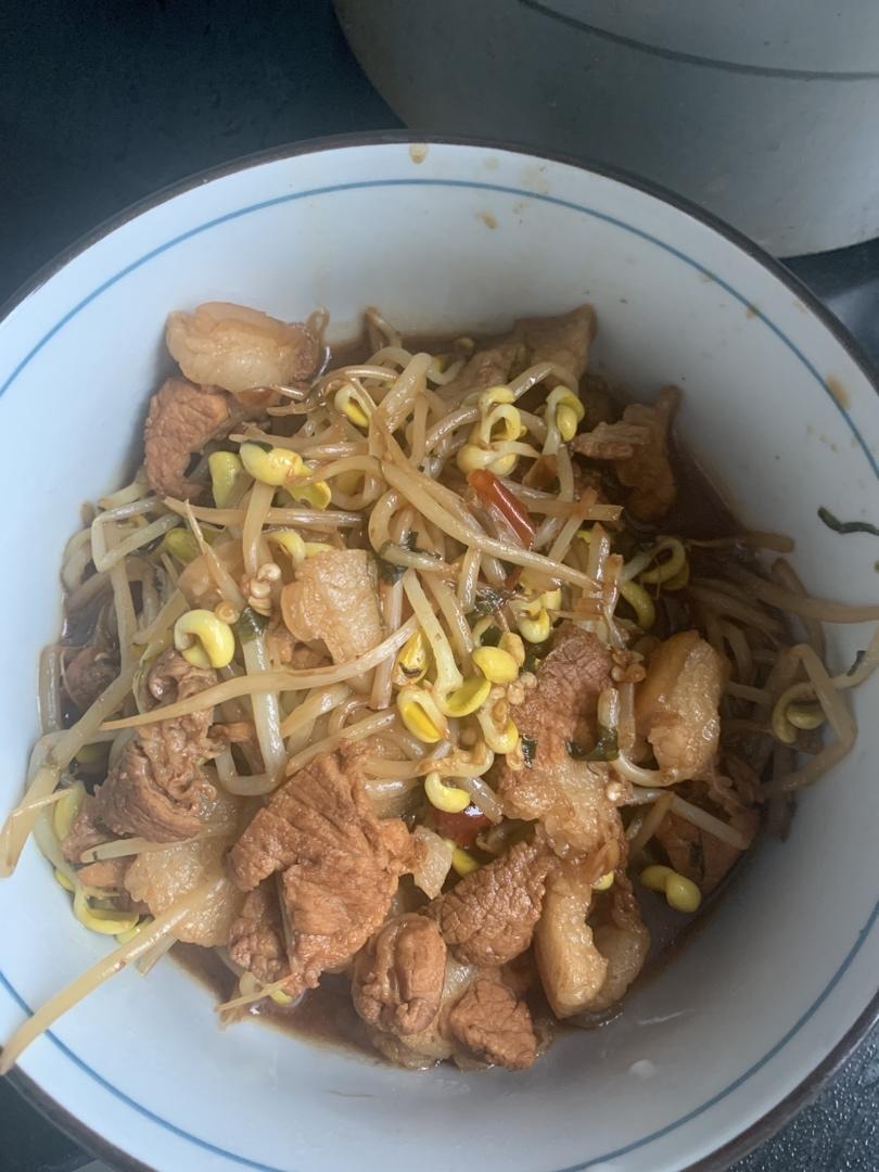 超下饭硬菜 — 豆芽烧肉