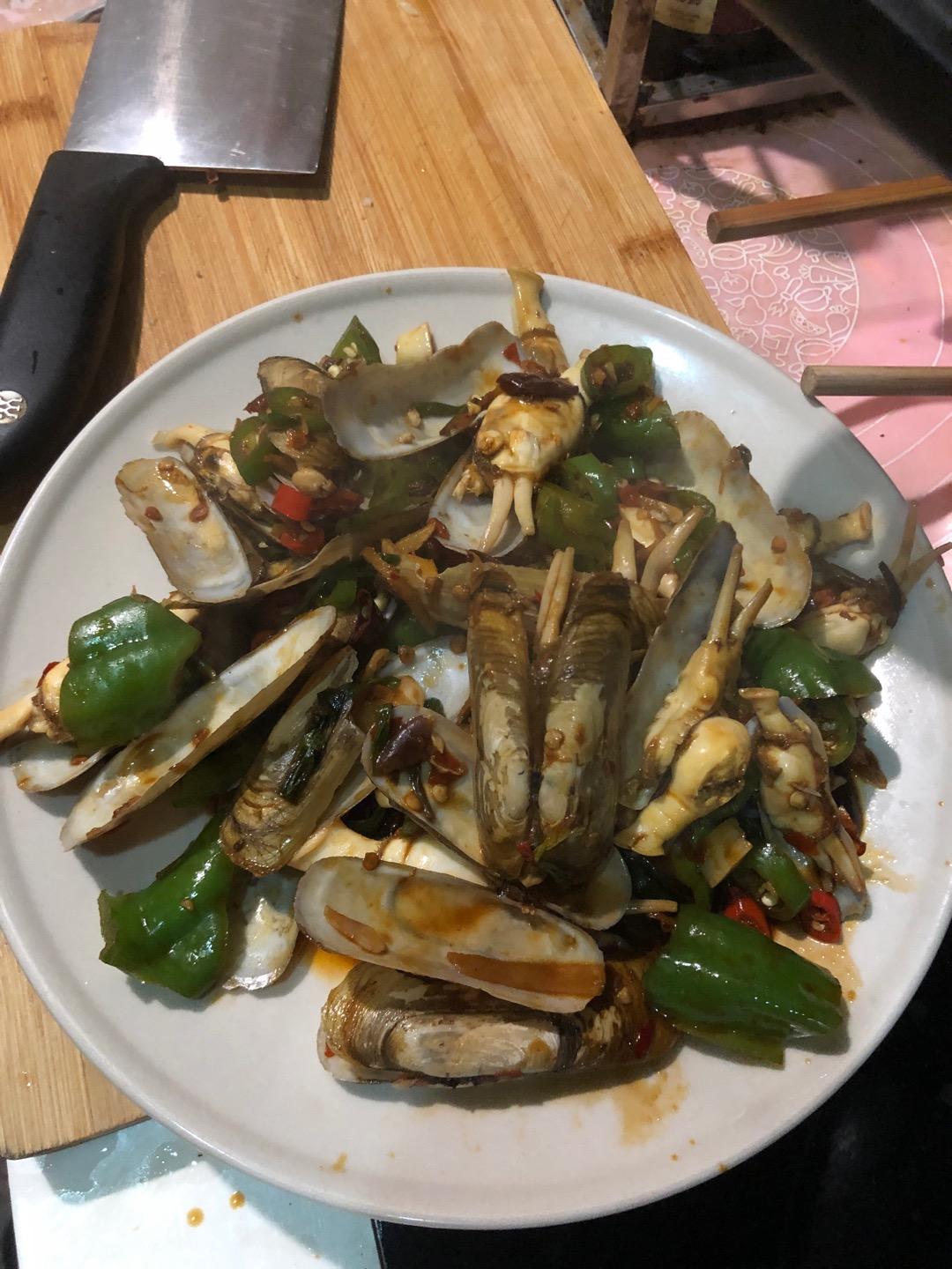 爆炒蛏子