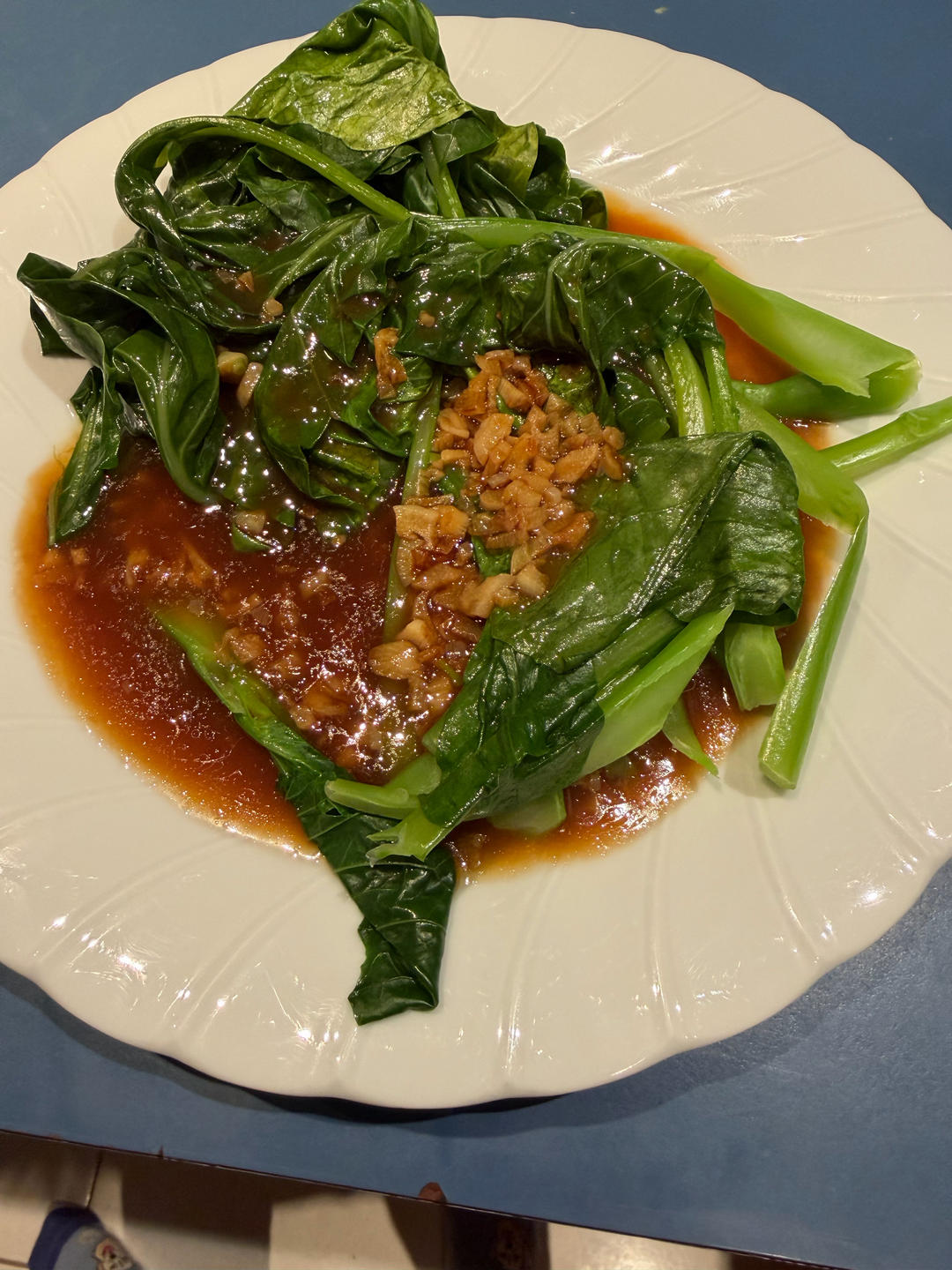 蚝油芥蓝，改刀后的比不改刀好吃百倍