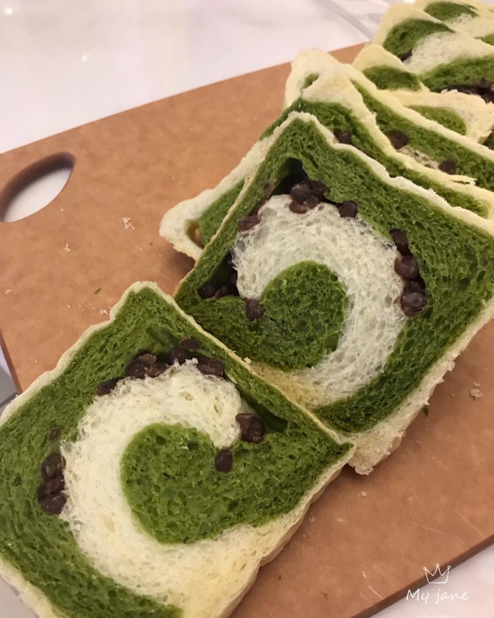 蜜豆抹茶双色吐司（波兰种）