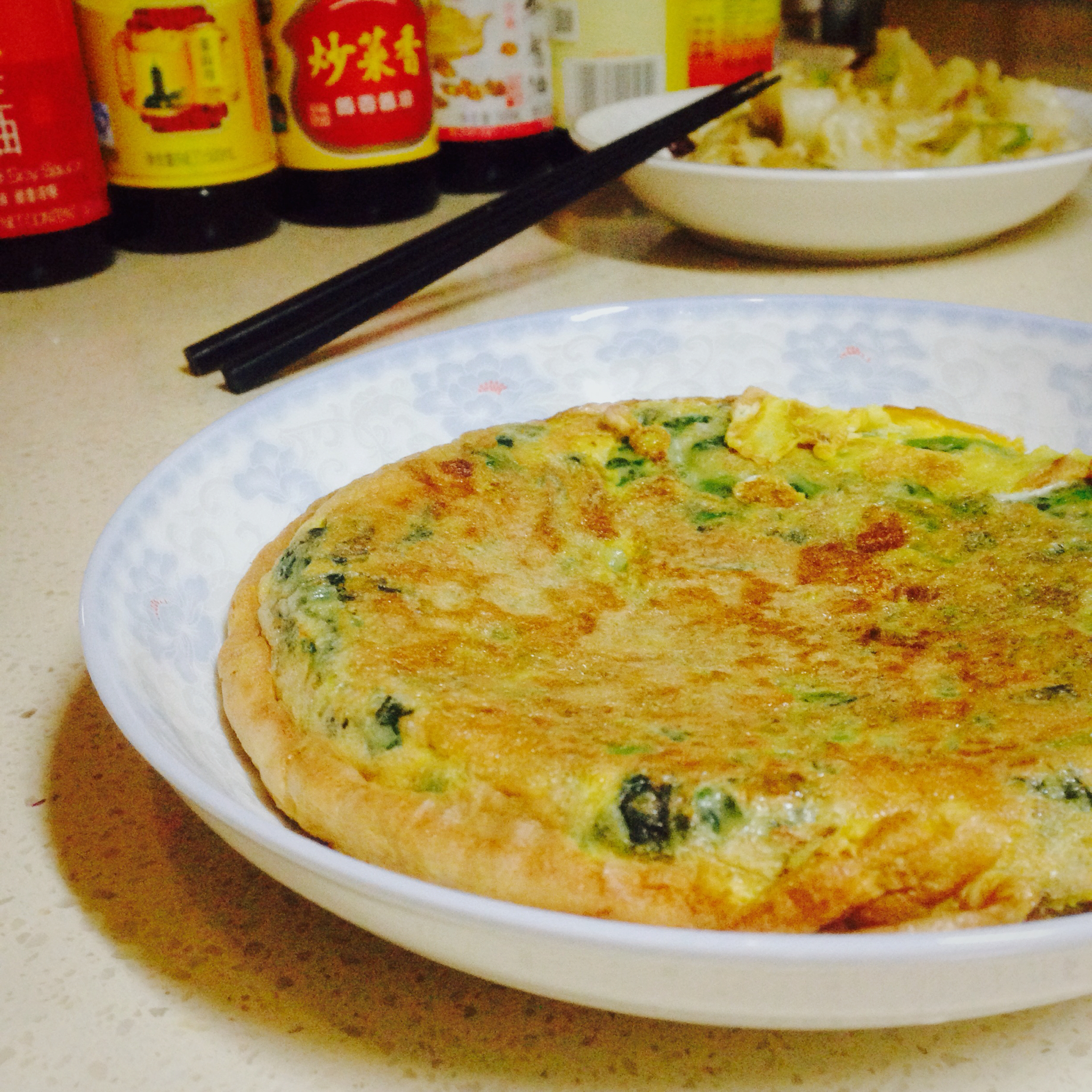 菠菜鸡蛋饼