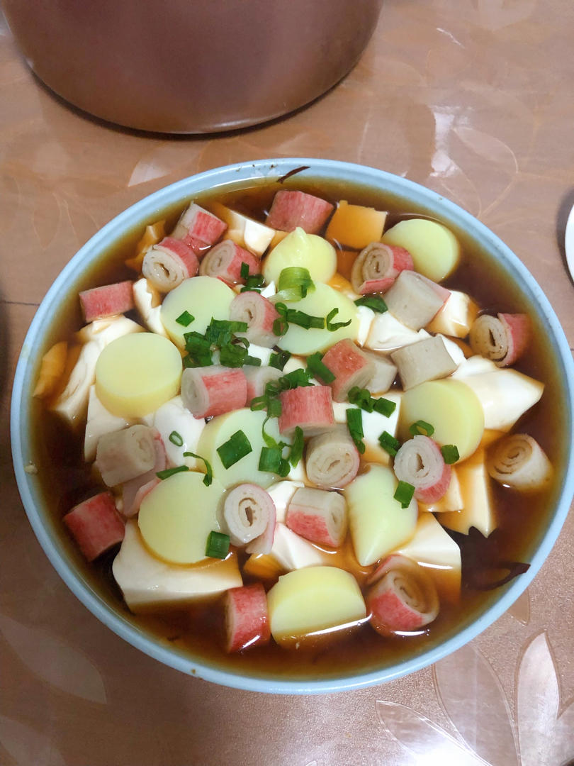 蟹棒蒸豆腐