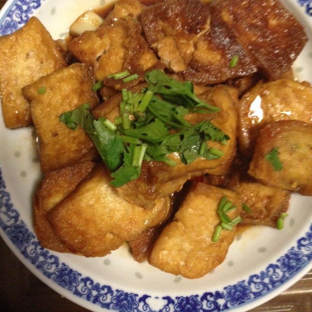 五香煎豆腐