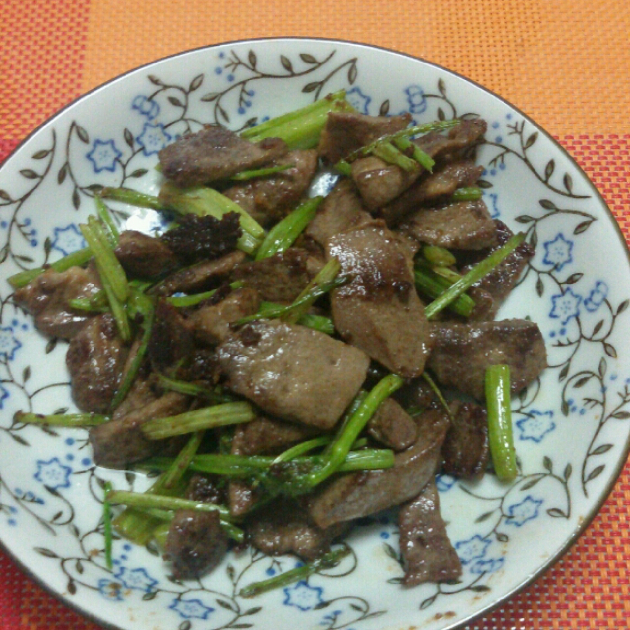 猪肝炒芹菜--孕妇餐