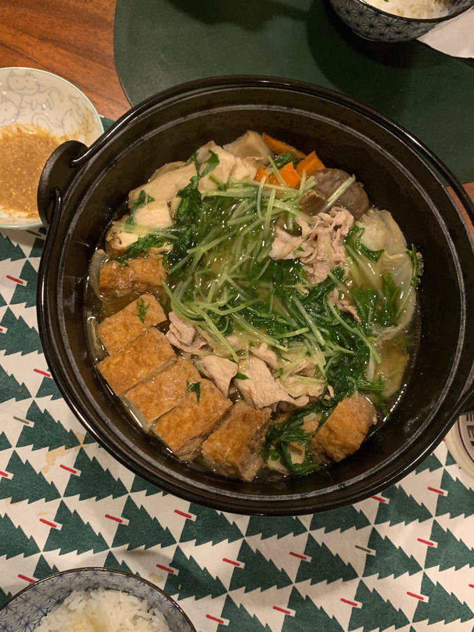 豬肉&水菜哈哩哈哩鍋 芝麻味噌沾醬【MASA料理】