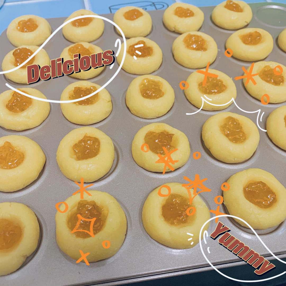 果酱曲奇（果酱奶酥）无比简单到有烤箱就能做！