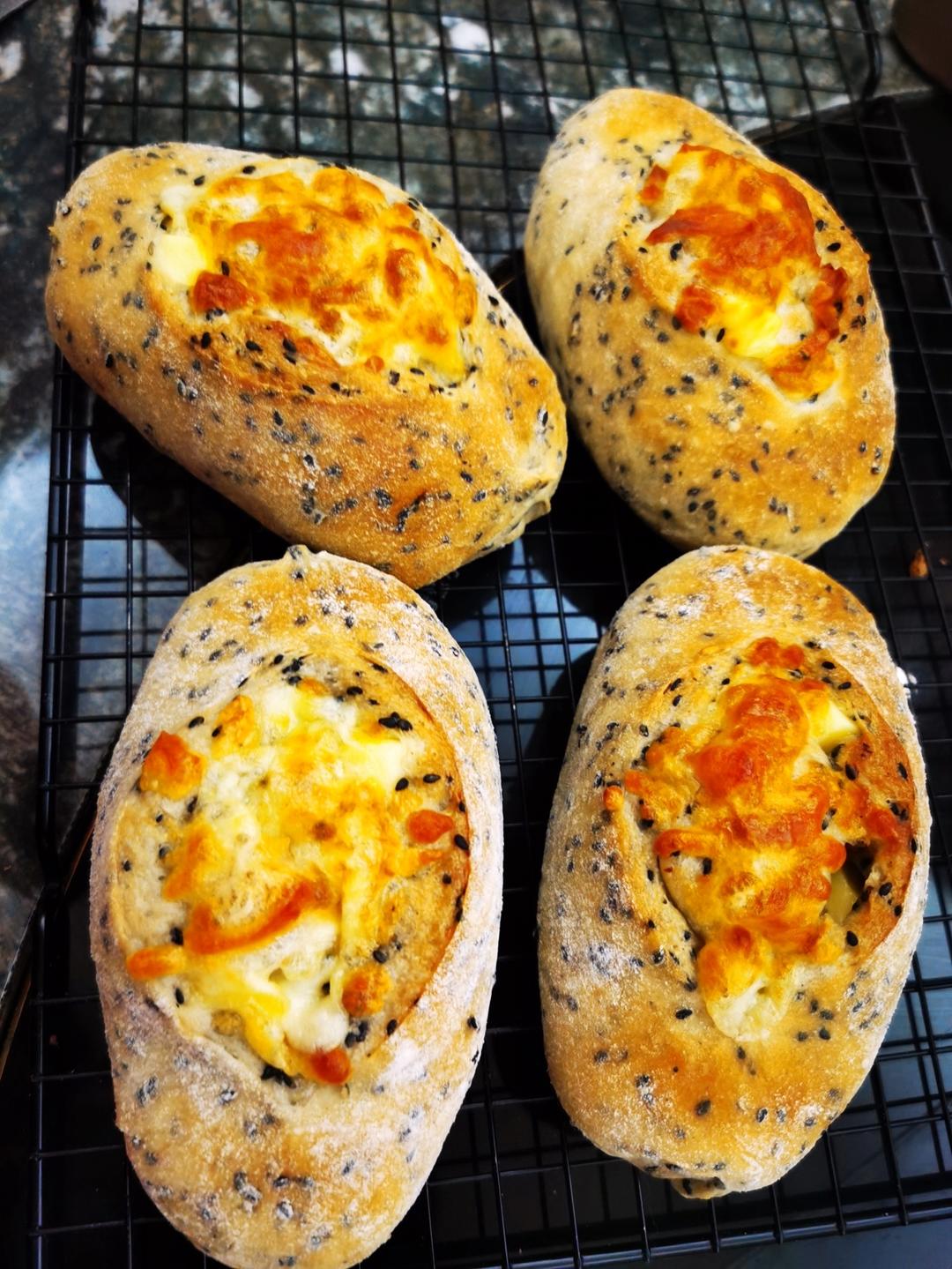 重磅芝士培根芝麻包