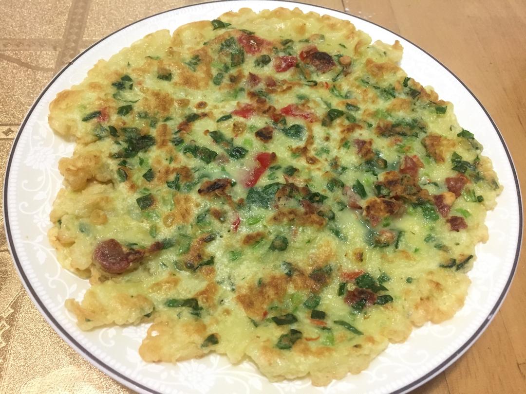菠菜鸡蛋饼