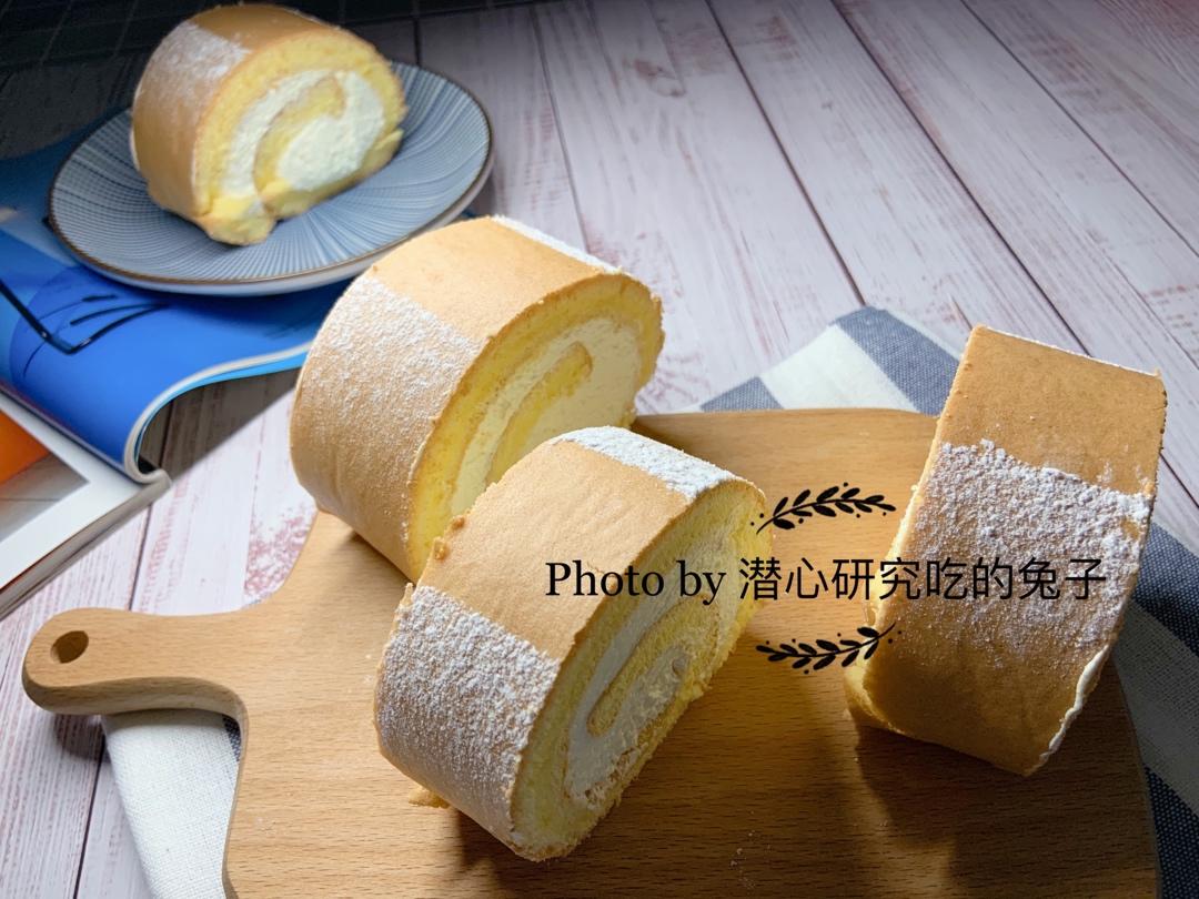 潜心研究吃的兔子做的经典分蛋海绵蛋糕卷津田卷