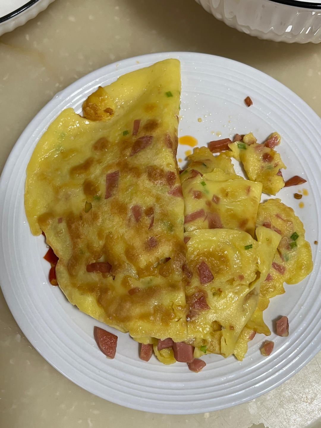 葱花火腿鸡蛋软饼