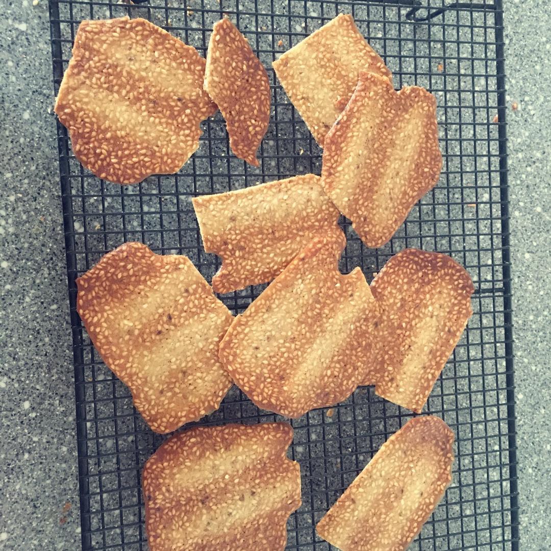芝麻薄脆蛋白饼干