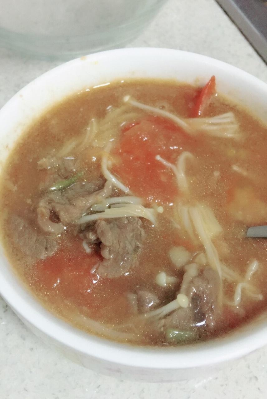 番茄滑牛肉汤