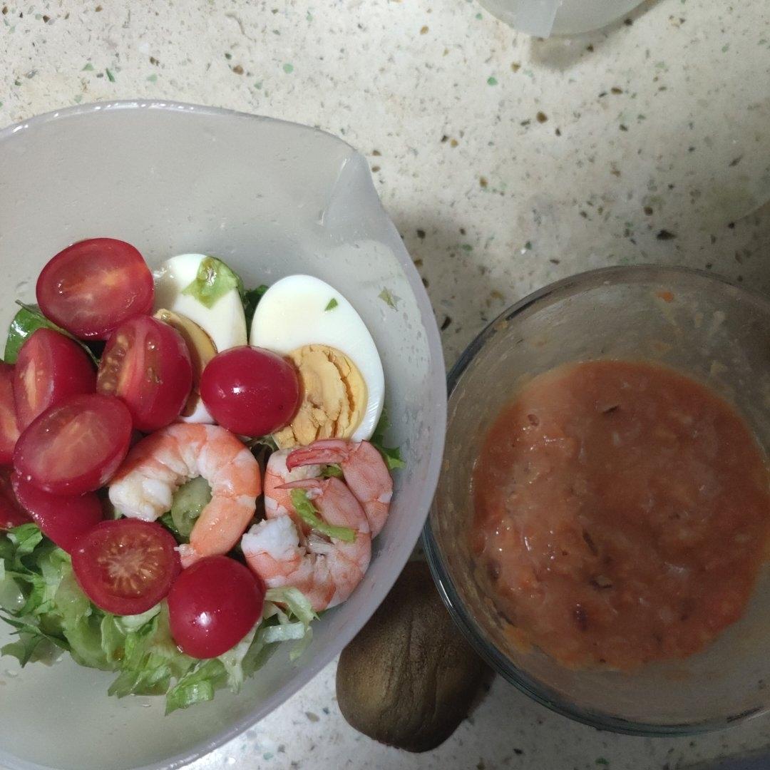 紫薯杏仁球+桃子