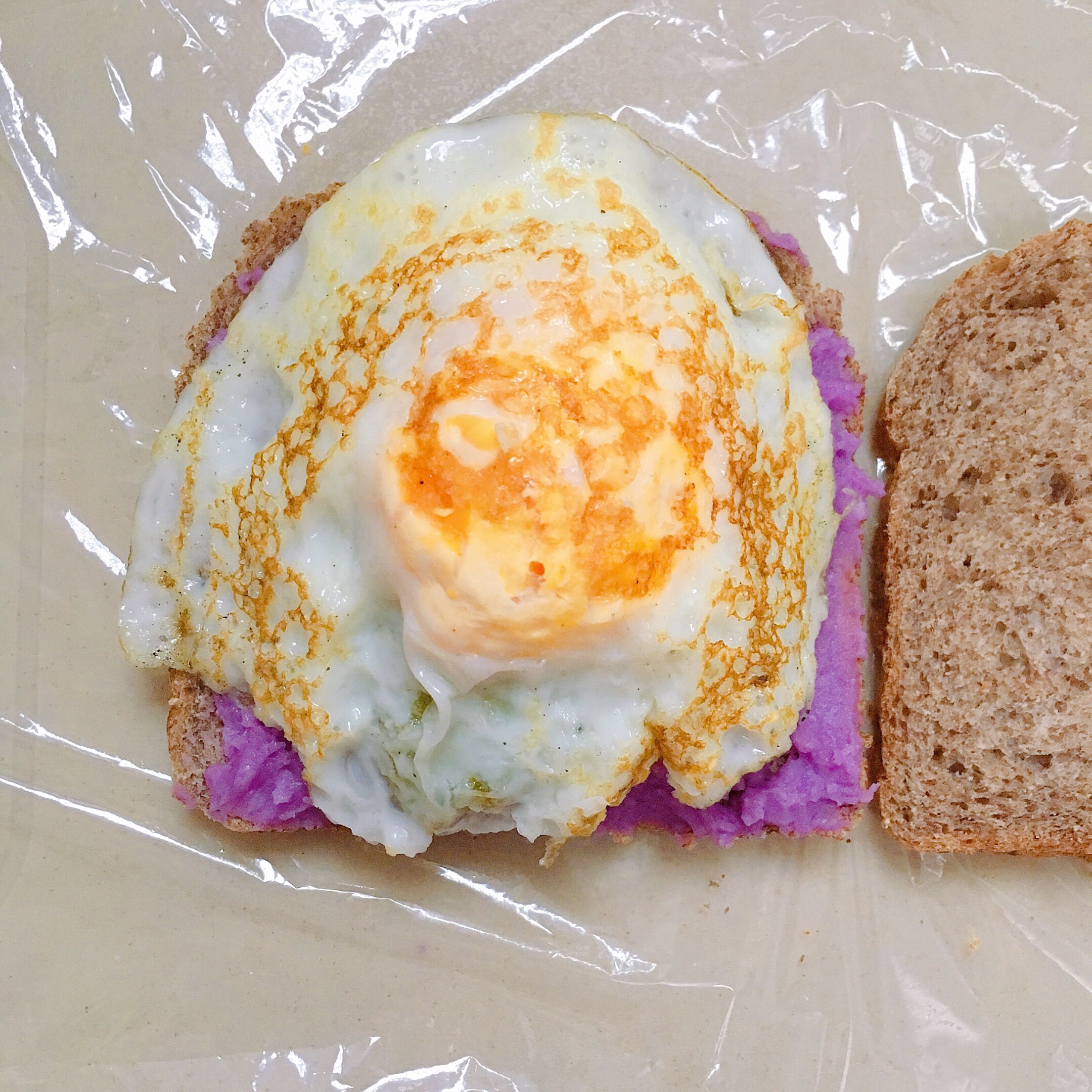 （我的减脂早餐28💕）『彩虹🌈三明治』牛油果山药紫薯鸡蛋的做法 步骤6