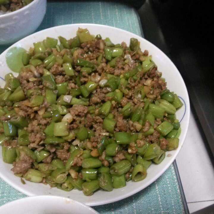 肉沫豆角下饭菜