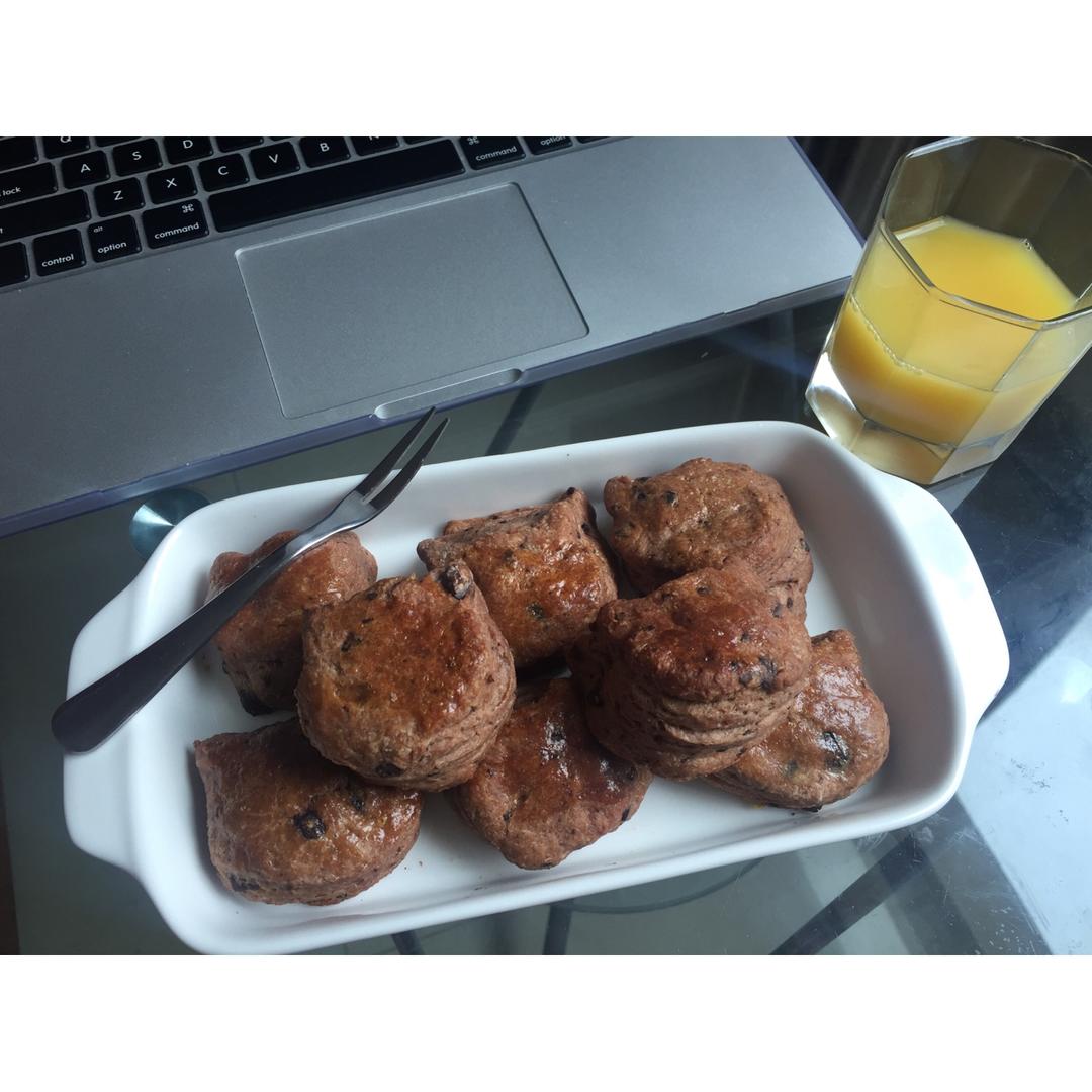 超级好吃的巧克力奶酪司康（Scone）～酵母版