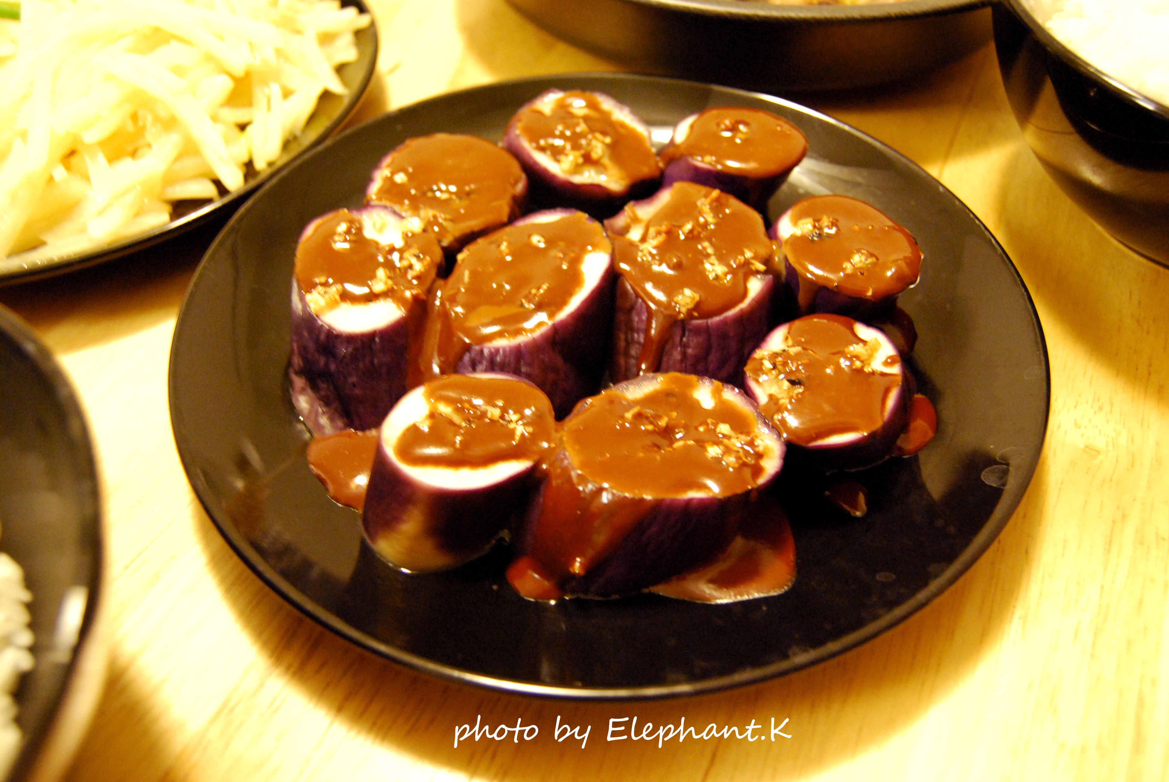 麻酱蒜泥蒸茄子