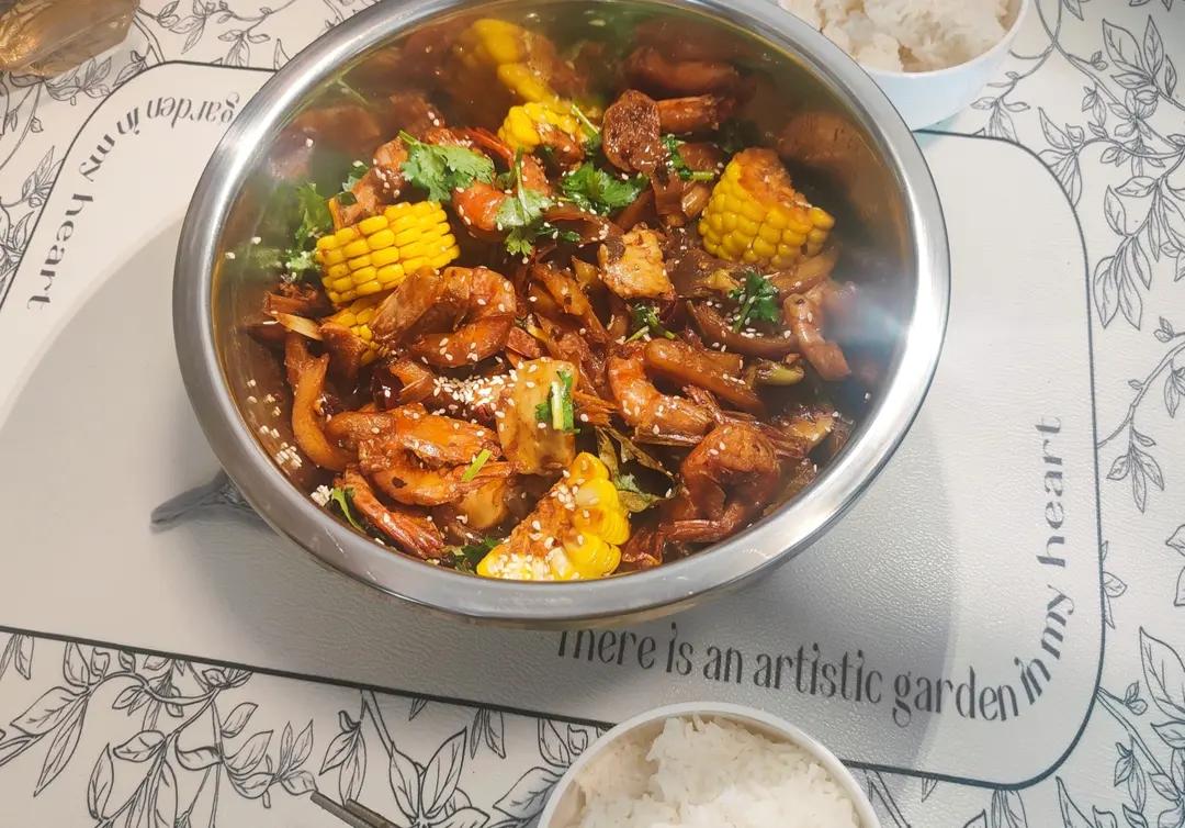 自制苏到胃的王婆大虾火锅