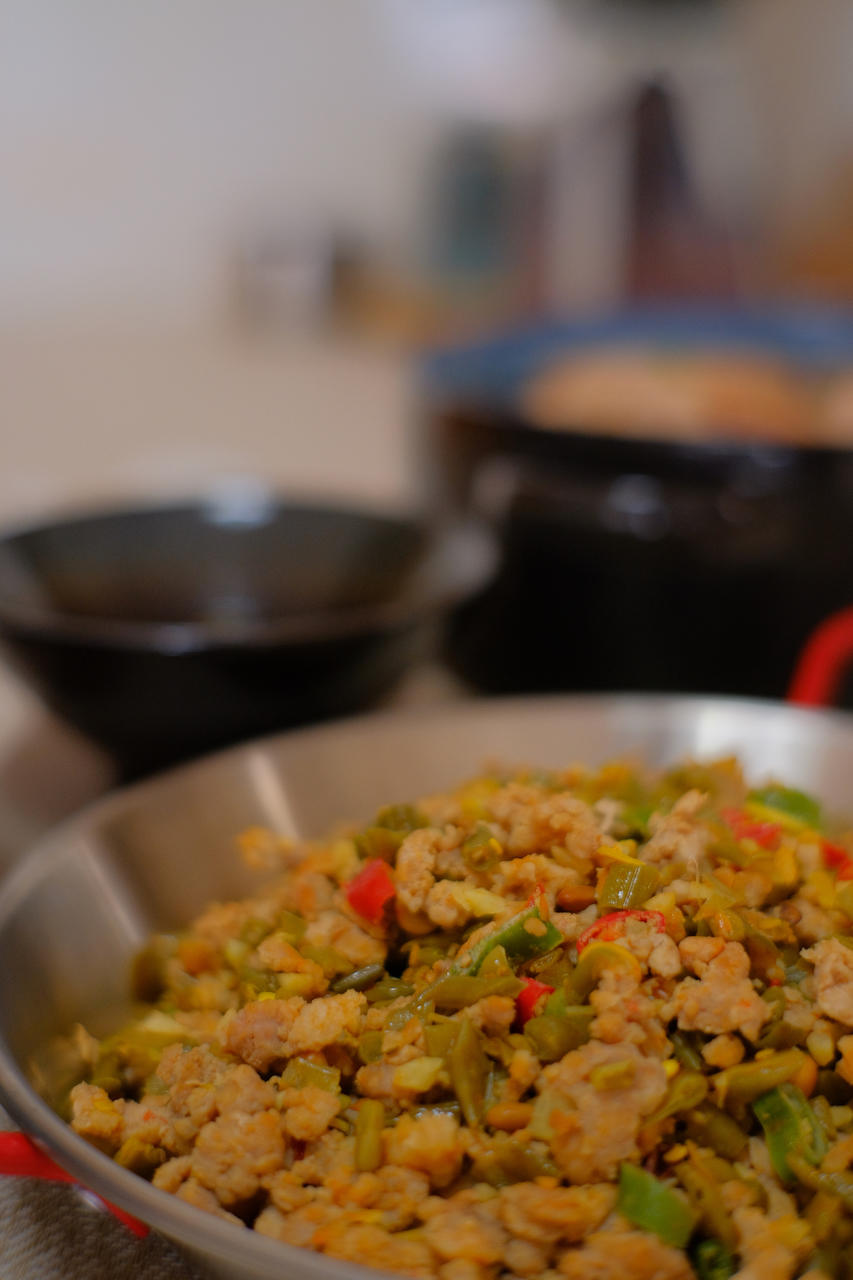 酸豆角炒肉末
