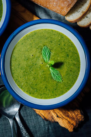 夏季清新橄榄油菠菜冷汤的做法 步骤8