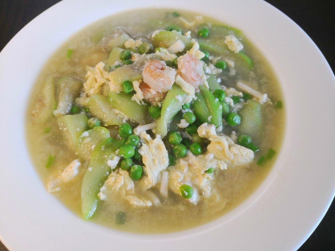 丝瓜腐竹开洋蛋汤 by wqy