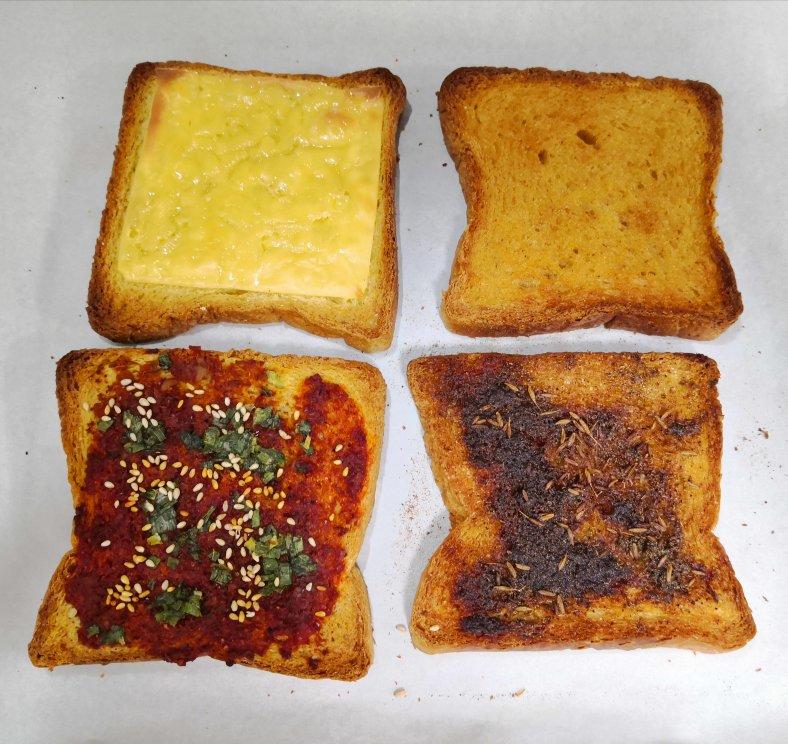 张橙橙小志做的芝士烤面包片