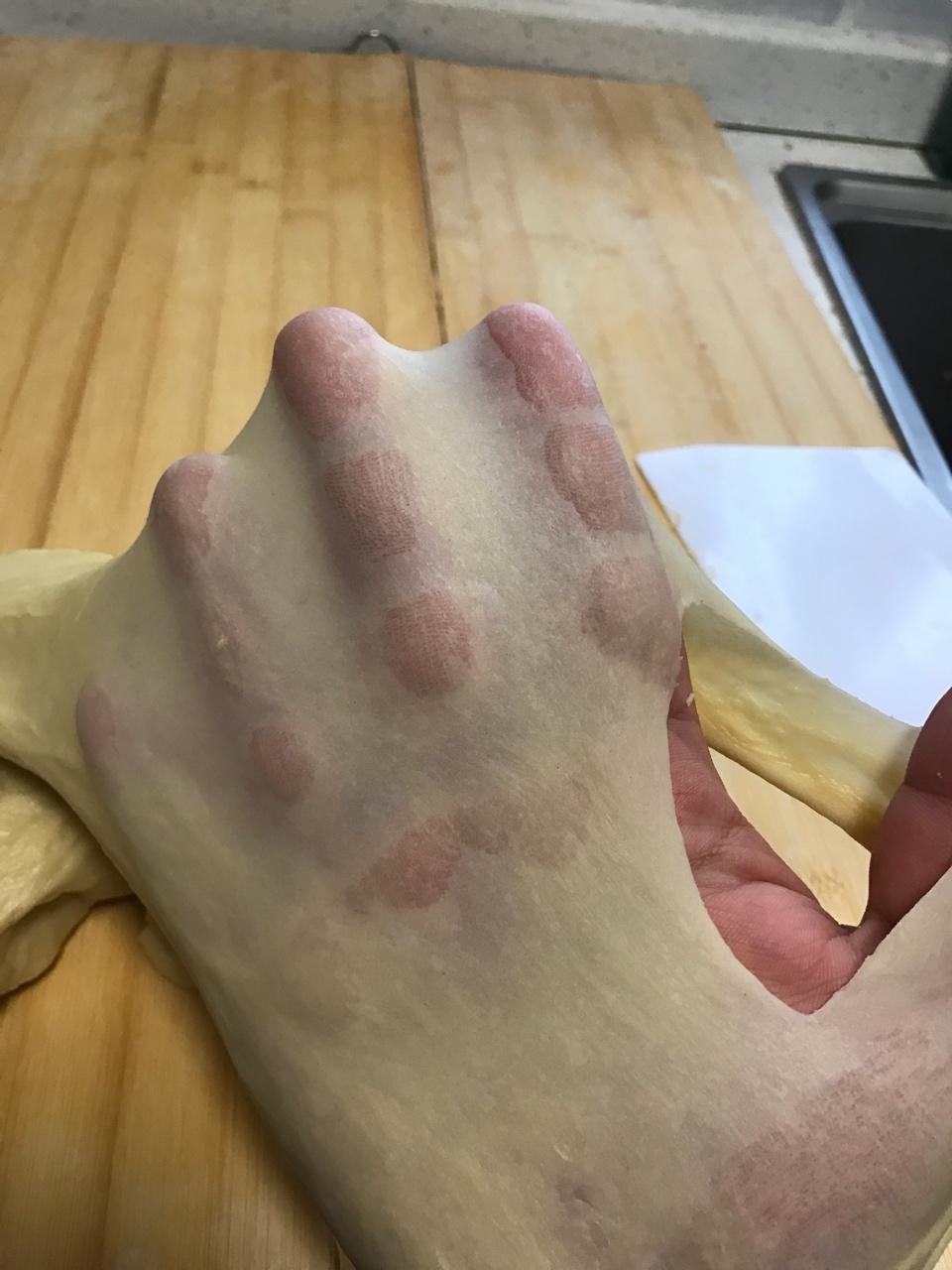 最省力气、不需摔面快速出手套膜（后酵母法）