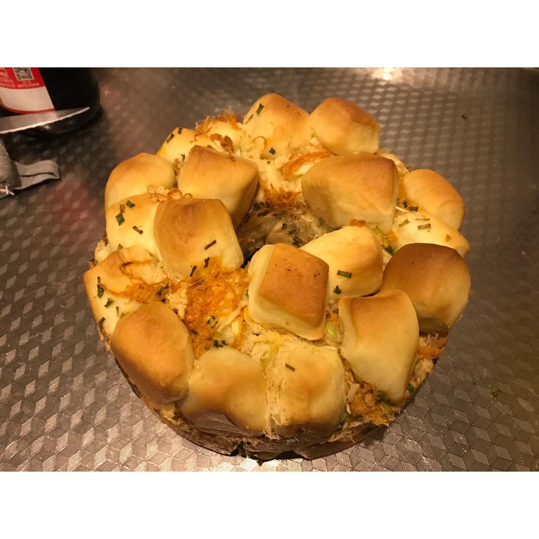香葱肉松手撕面包