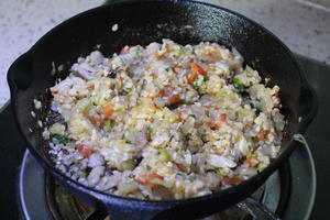 青口大虾海鲜饭的做法 步骤6