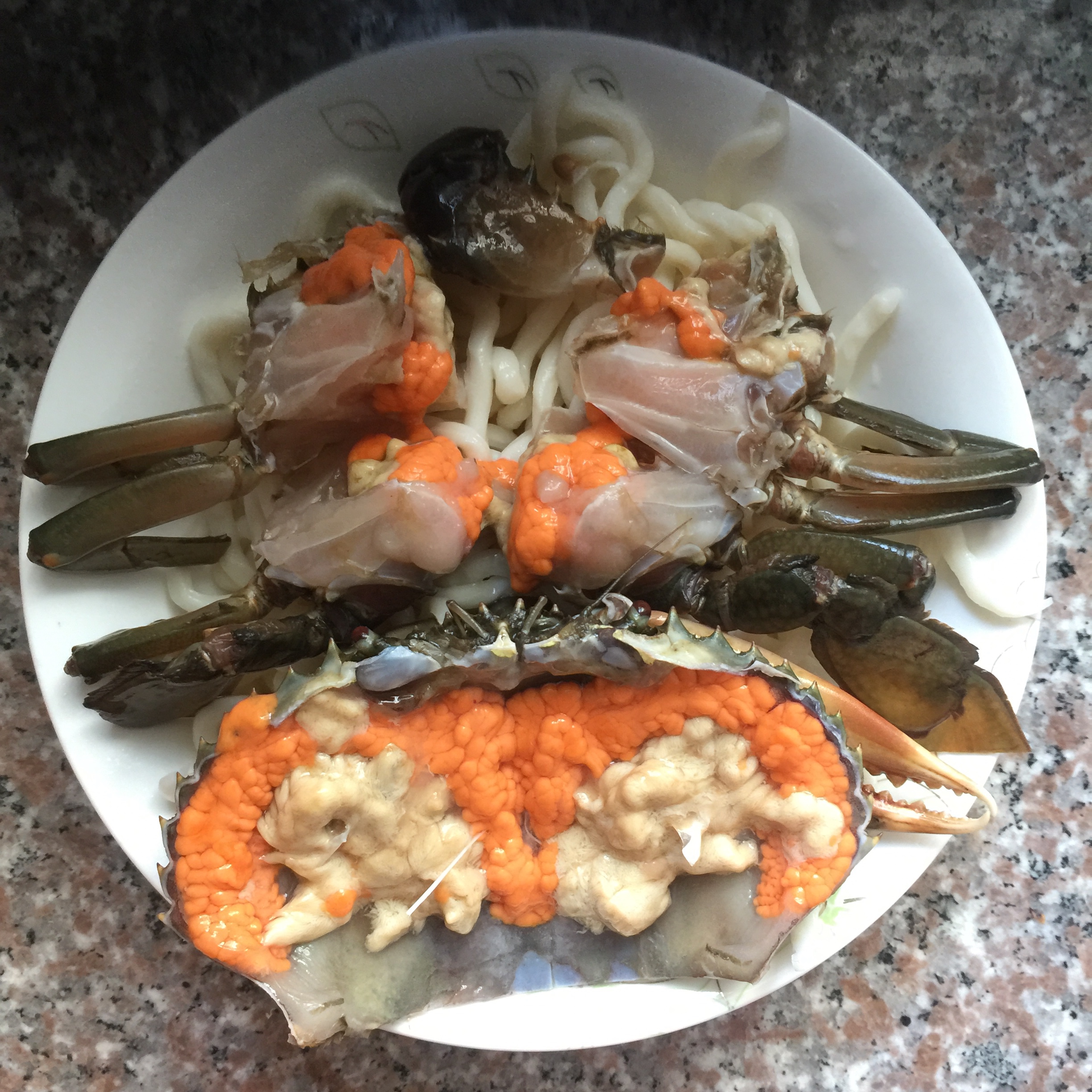 #潮菜#乌冬面蒸膏蟹的做法 步骤3