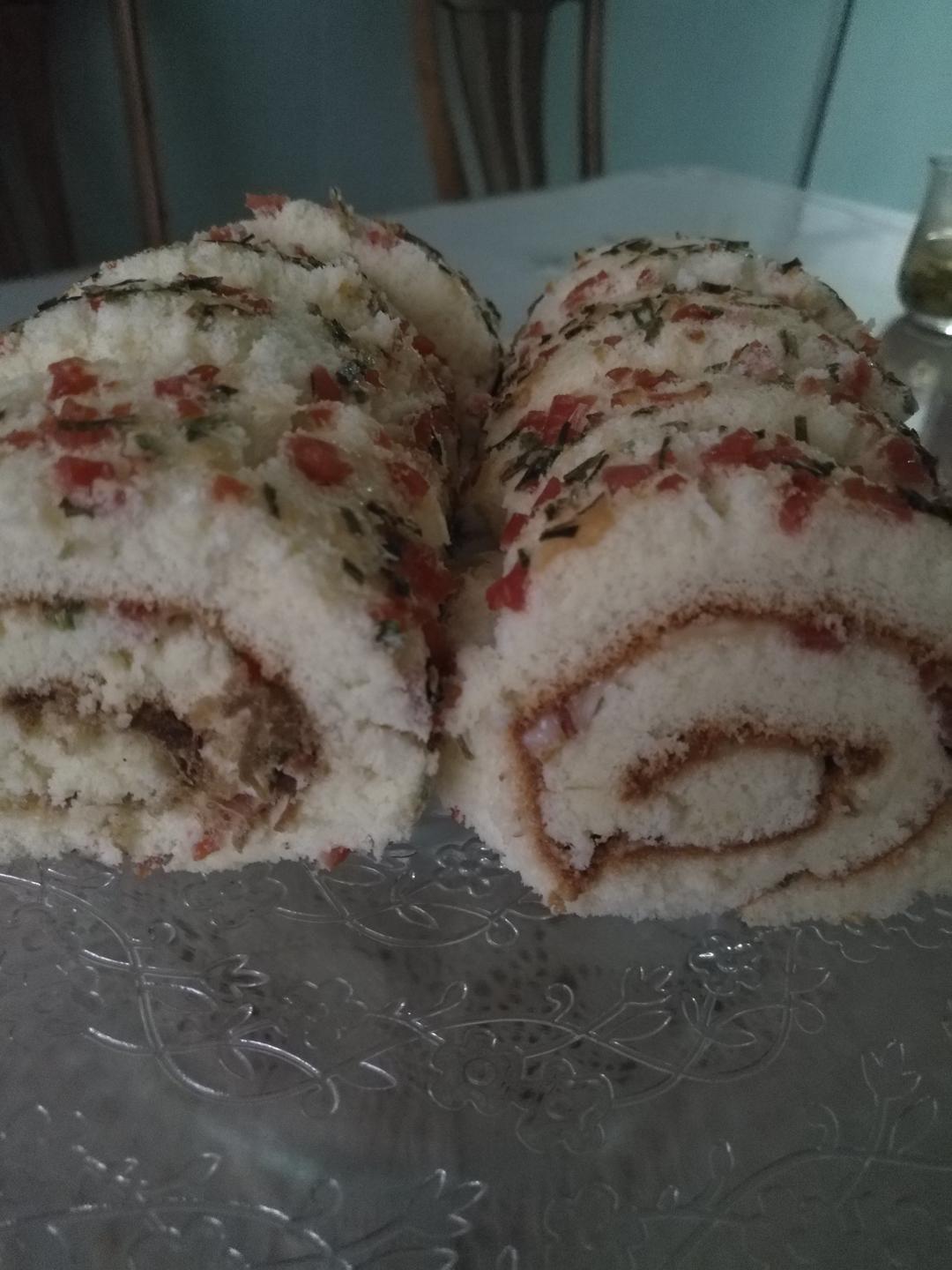 超赞的肉松火腿蛋糕卷