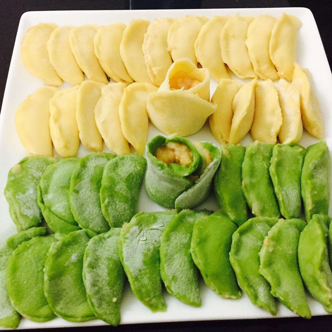 宝宝辅食之彩色饺子