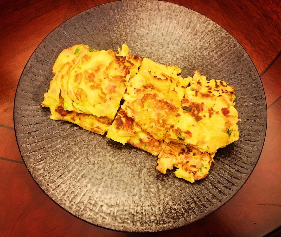 培根香葱鸡蛋饼