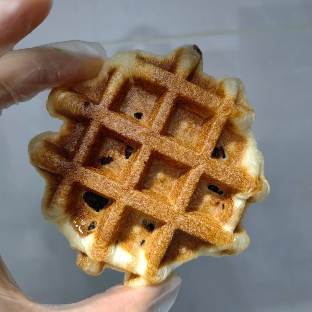 抹茶红豆华夫饼