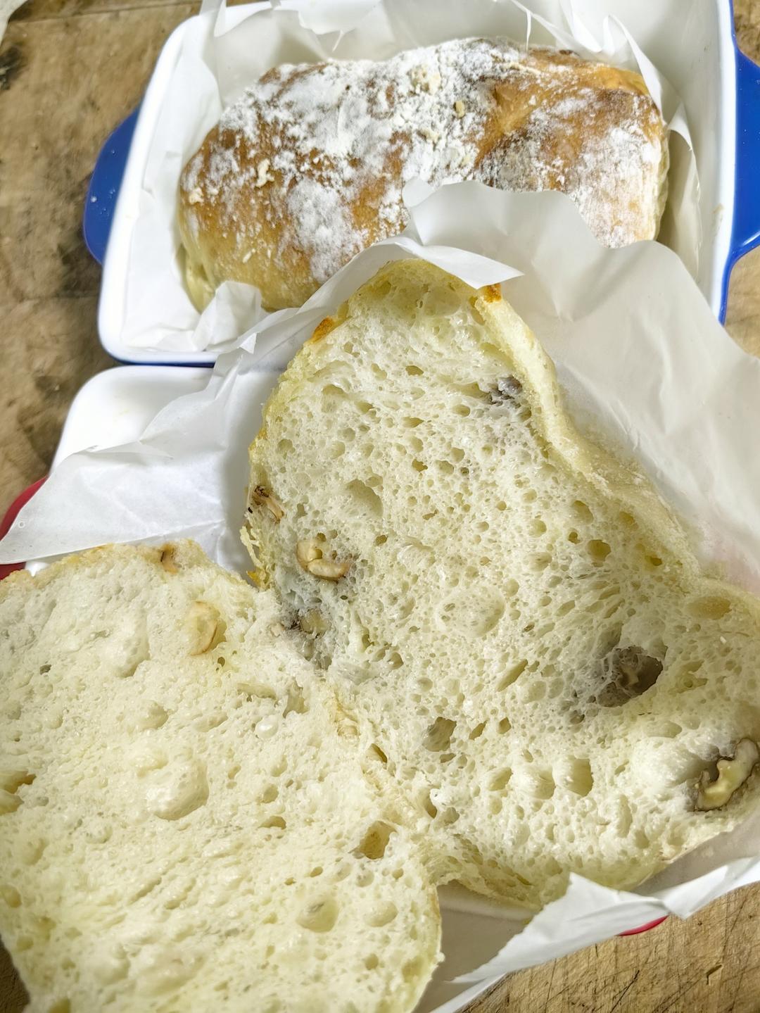 【ciabatta】家庭版恰巴塔，软乎乎的拖鞋面包