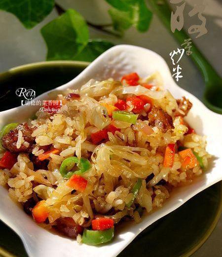 酸菜炒米的做法