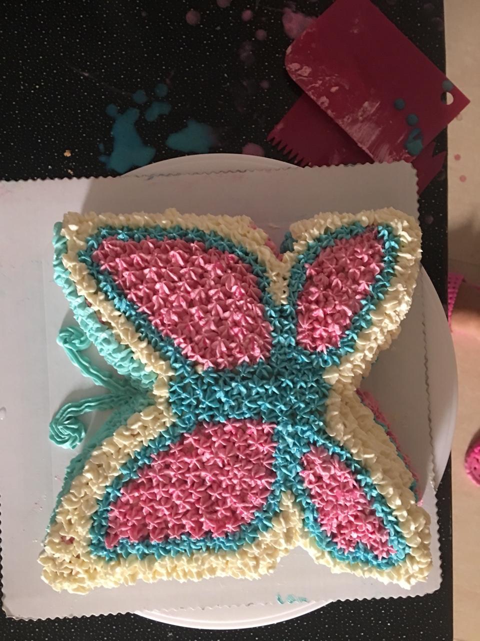 手机用户7072_t06l做的立体卡通蝴蝶生日蛋糕