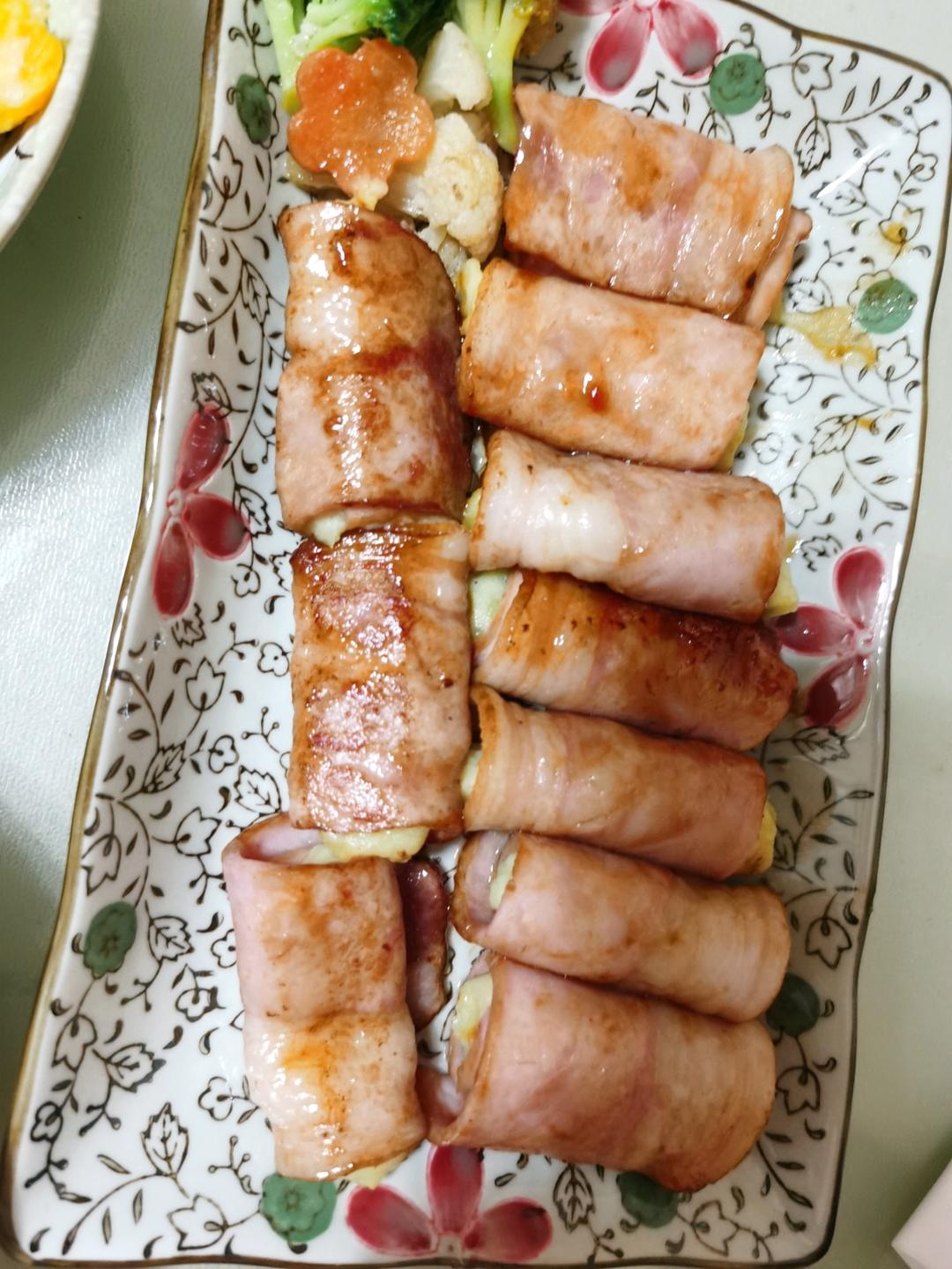 馋哭隔壁小孩❗️土豆新吃🔥照烧土豆泥培根卷