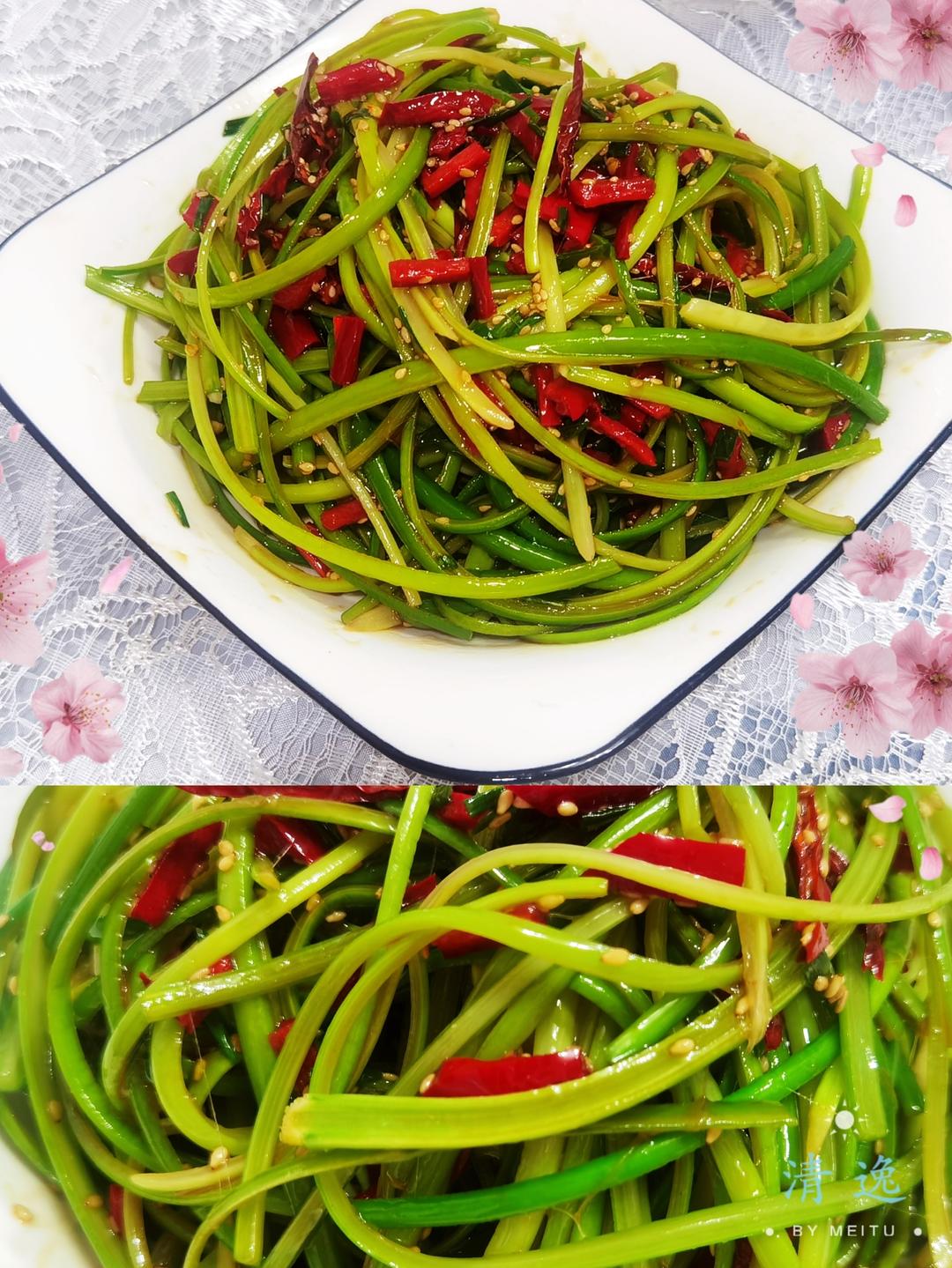 凉拌蒜苔～💯清脆爽口‼️的做法