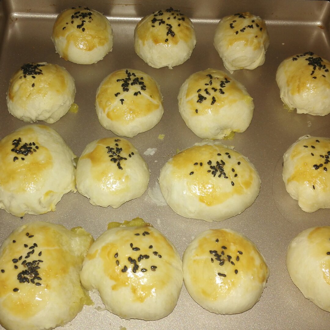 酥皮绿豆饼   酥得掉渣渣