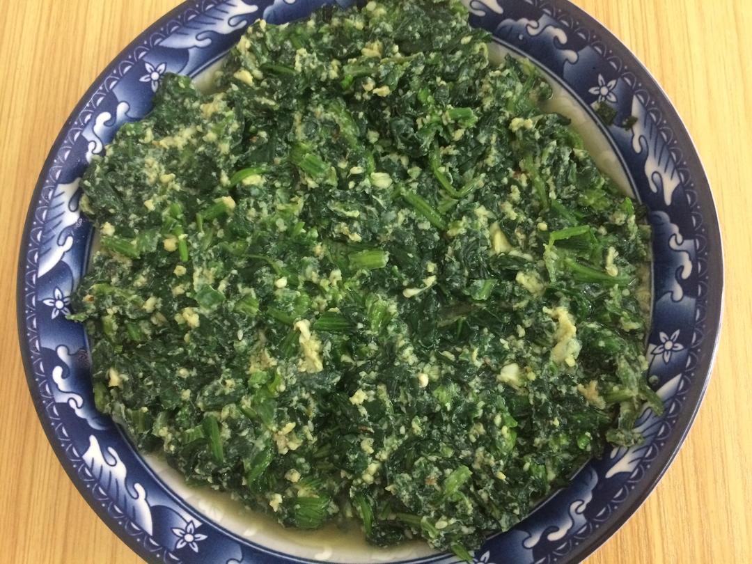菠菜炒蛋的做法