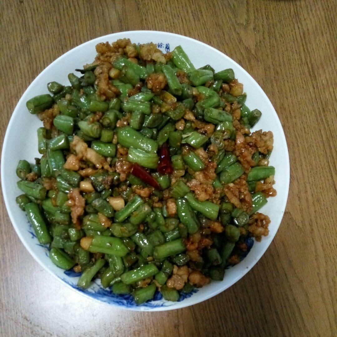 肉沫豆角下饭菜