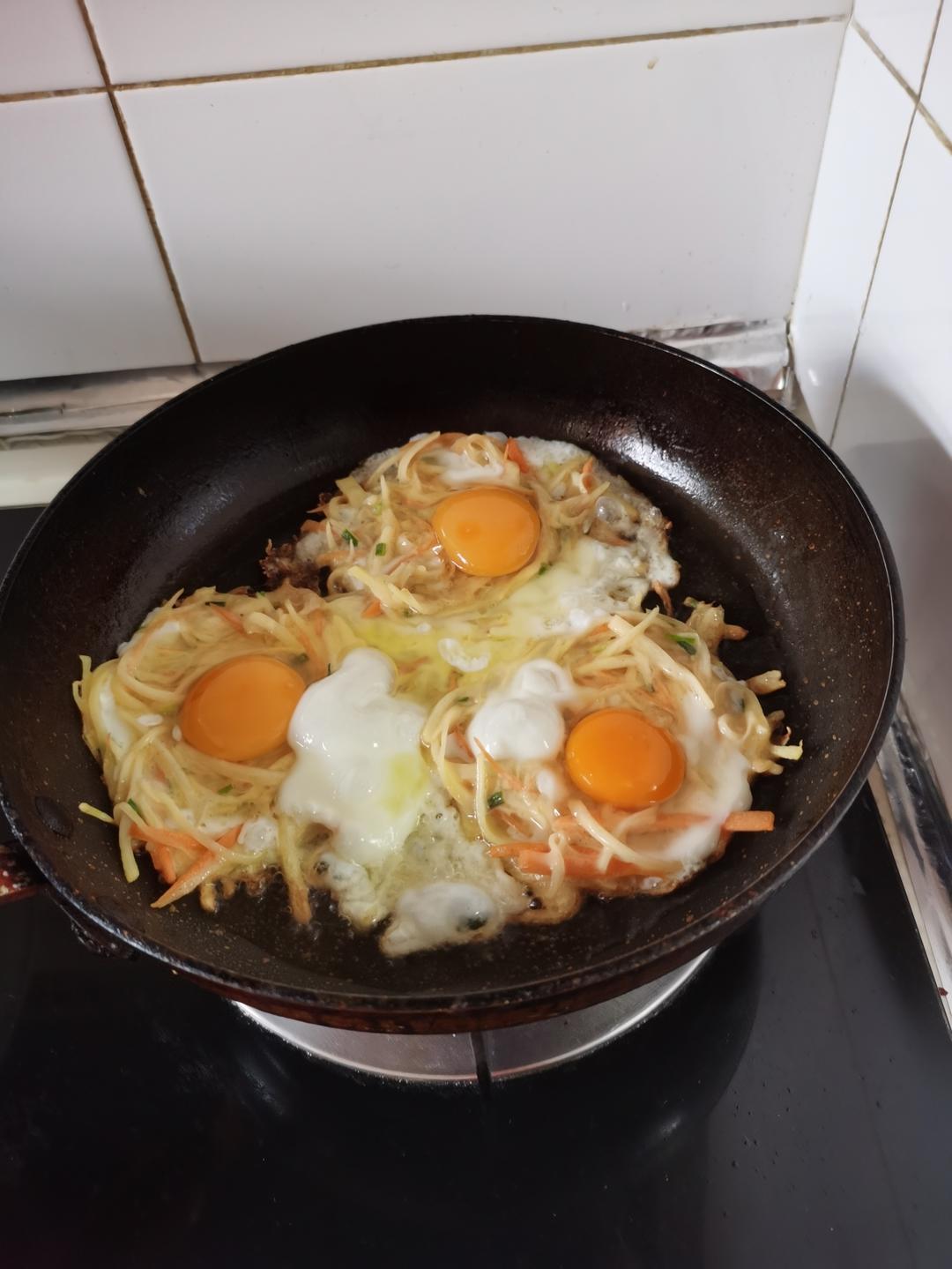 早餐饼(土豆丝饼、土豆丝鸡蛋饼)