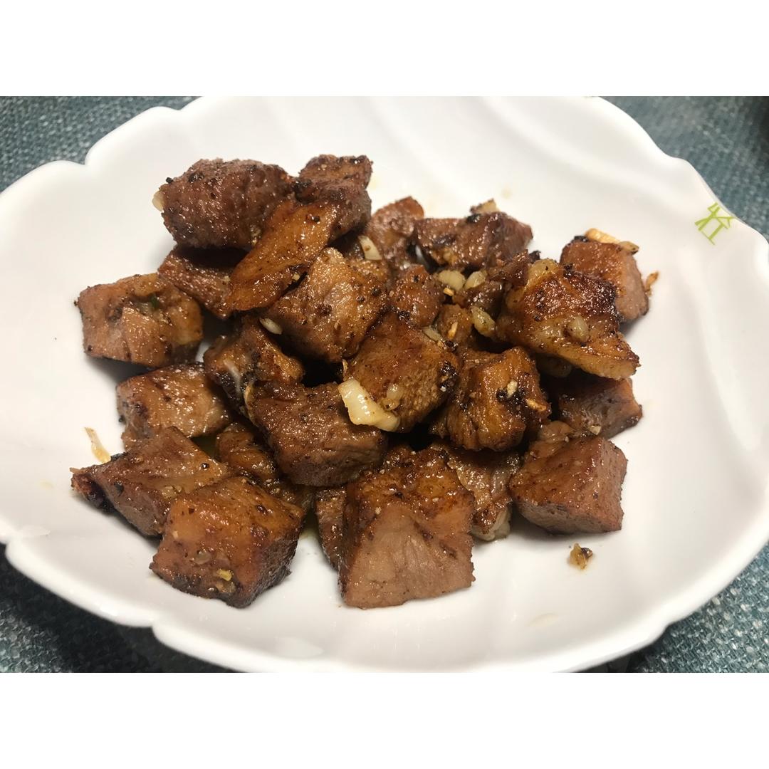 黑蒜子牛肉粒