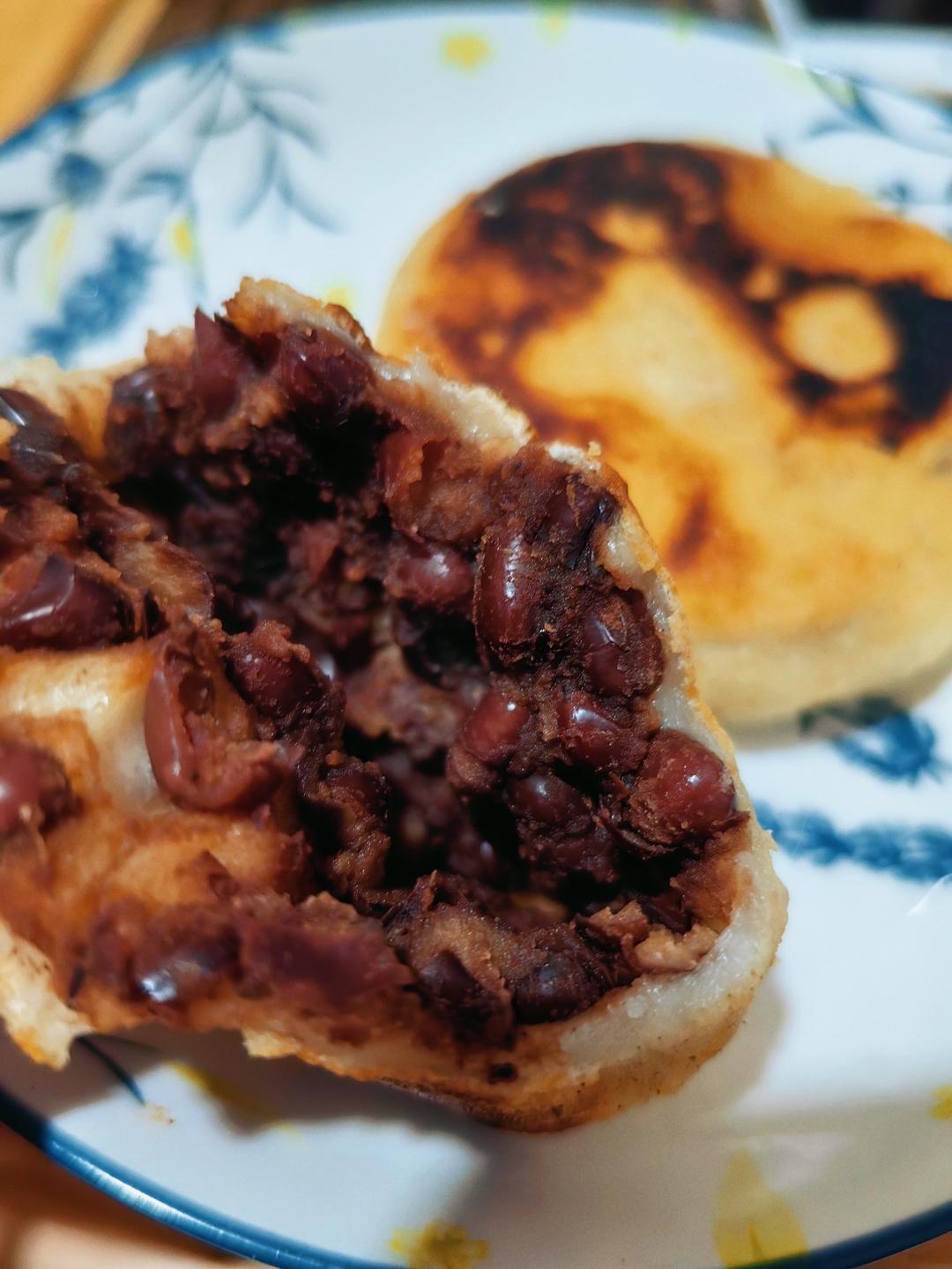 ㊙️东北糯米豆沙粘火勺 烫面法饼超级软 附虎口收拢法整形视频