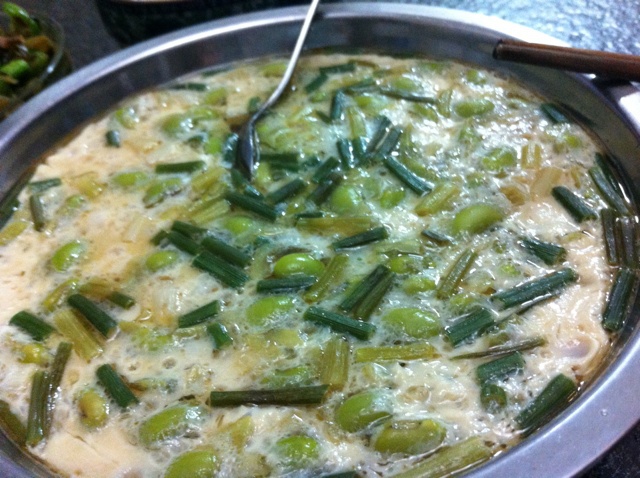 神婆-1做的毛豆蒸鸡蛋