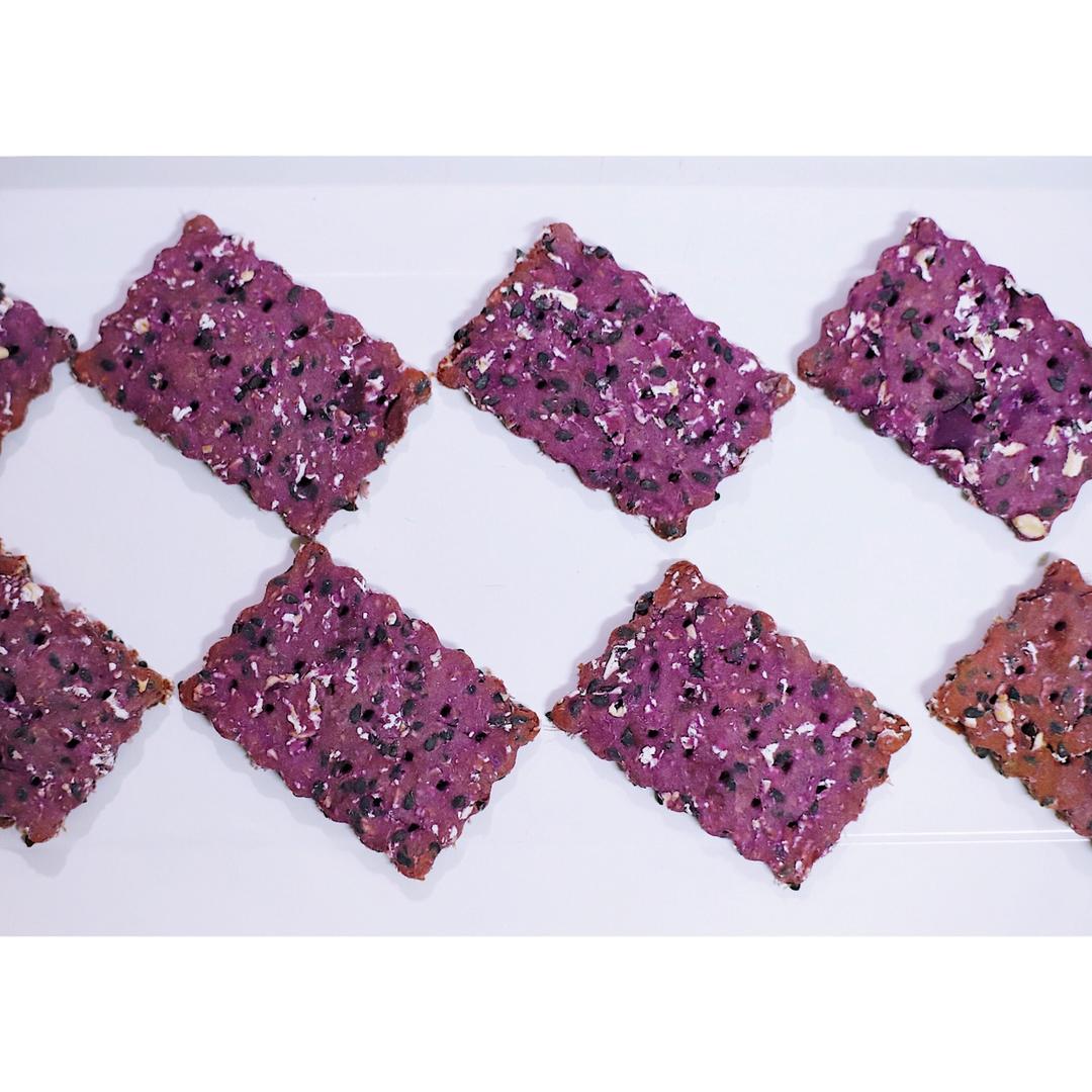 无油无糖的紫薯燕麦饼干